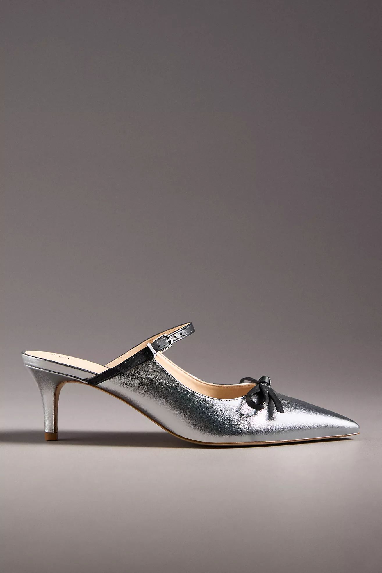 Maeve Bow Kitten-Heel Mules | Anthropologie (US)