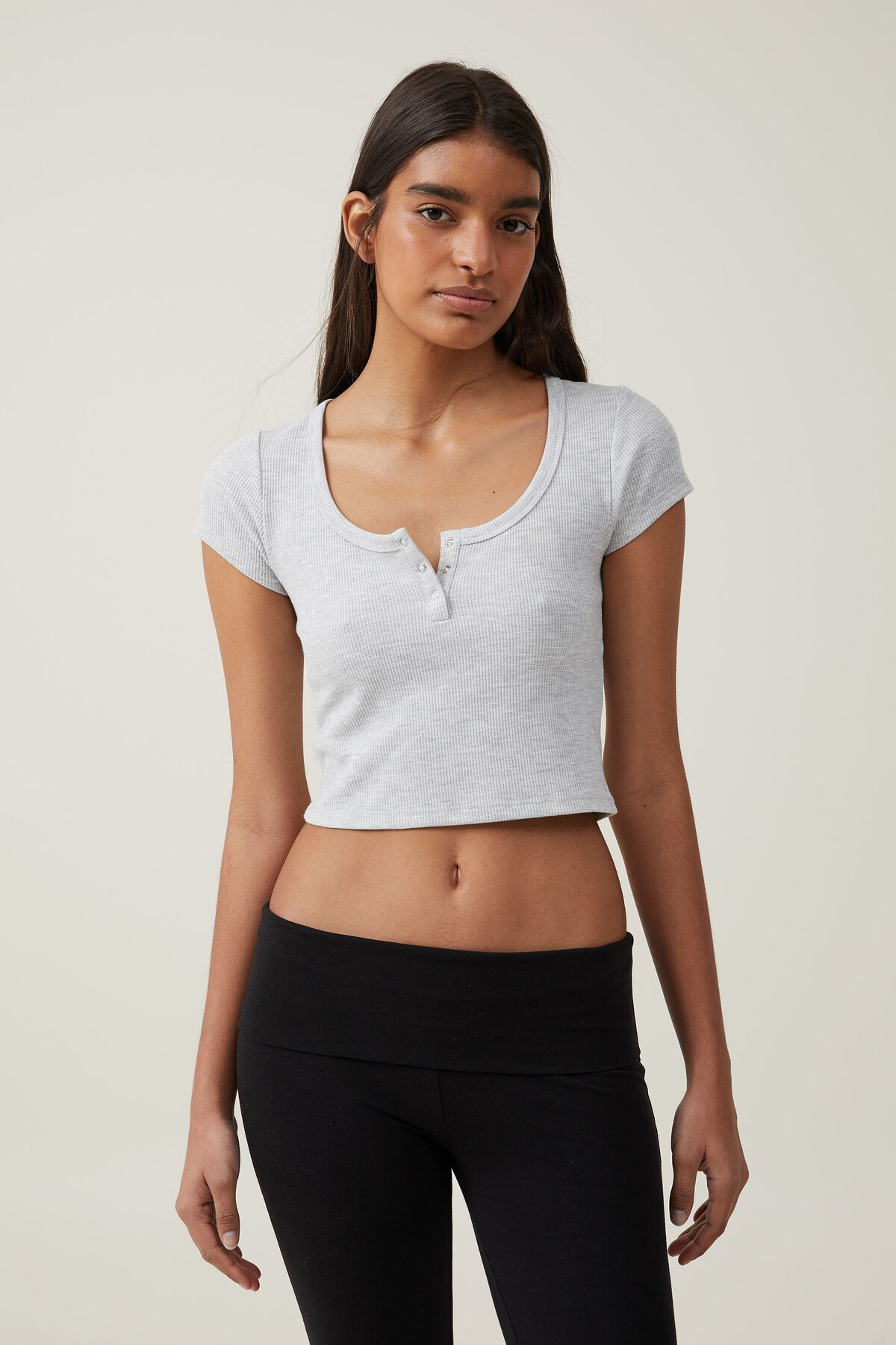 Willa Waffle Short Sleeve Henley | Cotton On (US)