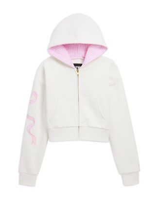 KatieJnyc Girls' Dylan Bow Appliqué Cropped Zip Hoodie - Big Kid  | Bloomingdale's Kids | Bloomingdale's (US)