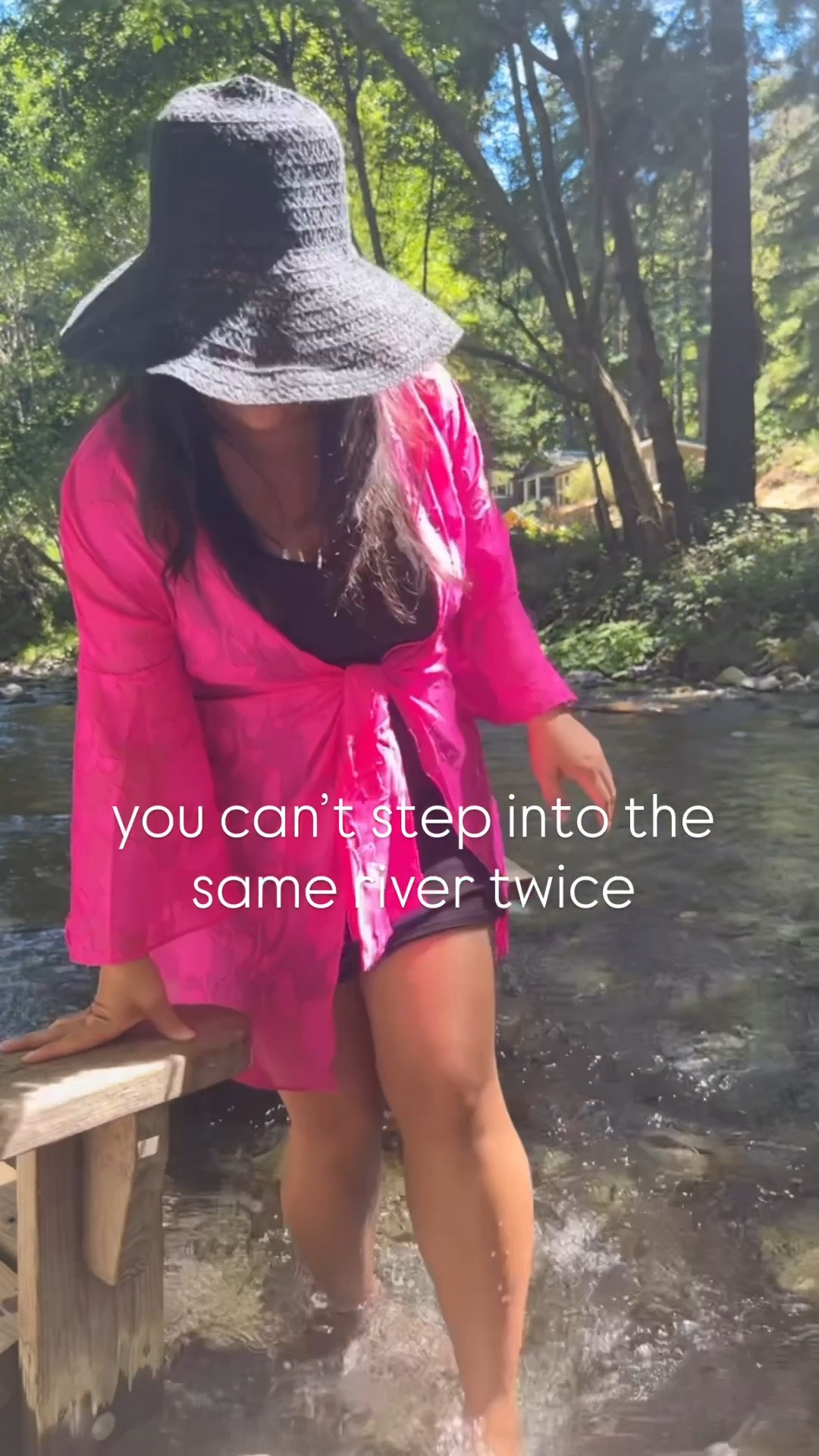 Big Sur River Walk Outfit + Travel Style Inspiration

you can’t step into the same river twice 💧✨

a reminder that nothing stays the same… not the water, not you, not this moment. every step downstream is a new experience, a new perspective, a new version of yourself. sometimes the best thing we can do is stop trying to hold onto a moment and simply be present for it.

for this Big Sur adventure, I wore a fuchsia pink swim cover-up that doubled as an easy vacation dress, paired with a black lace hat for a little extra sun protection and style. it’s the kind of outfit that works whether you’re exploring rivers, heading to the beach, strolling through a coastal town, or packing light for a weekend getaway.

if you’re wondering what to wear in Big Sur, think comfortable layers, breathable fabrics, versatile pieces, and accessories that can transition from nature walks to dinner with ocean views. the beauty of Big Sur is that it invites you to slow down, wander, and embrace whatever the day brings.

Big Sur outfit ideas | California coast travel style | vacation outfit inspiration | swim cover-up dress | coastal getaway fashion | river walk outfit | summer travel wardrobe

#BigSur #CaliforniaTravel #VacationStyle #TravelOutfit #CoastalLiving

#LTKootd #LTKdayinmylife #LTKvlog