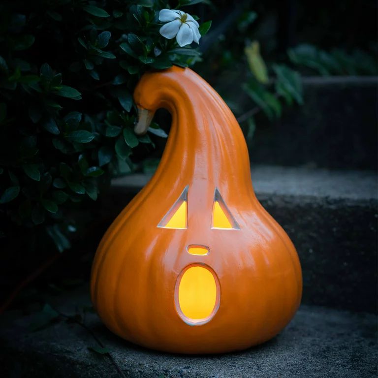 12 Inch Jack O' Lantern - Halloween Pumpkin Decoration Bell Shape for Indoor Outdoor - Perfect Ha... | Walmart (US)