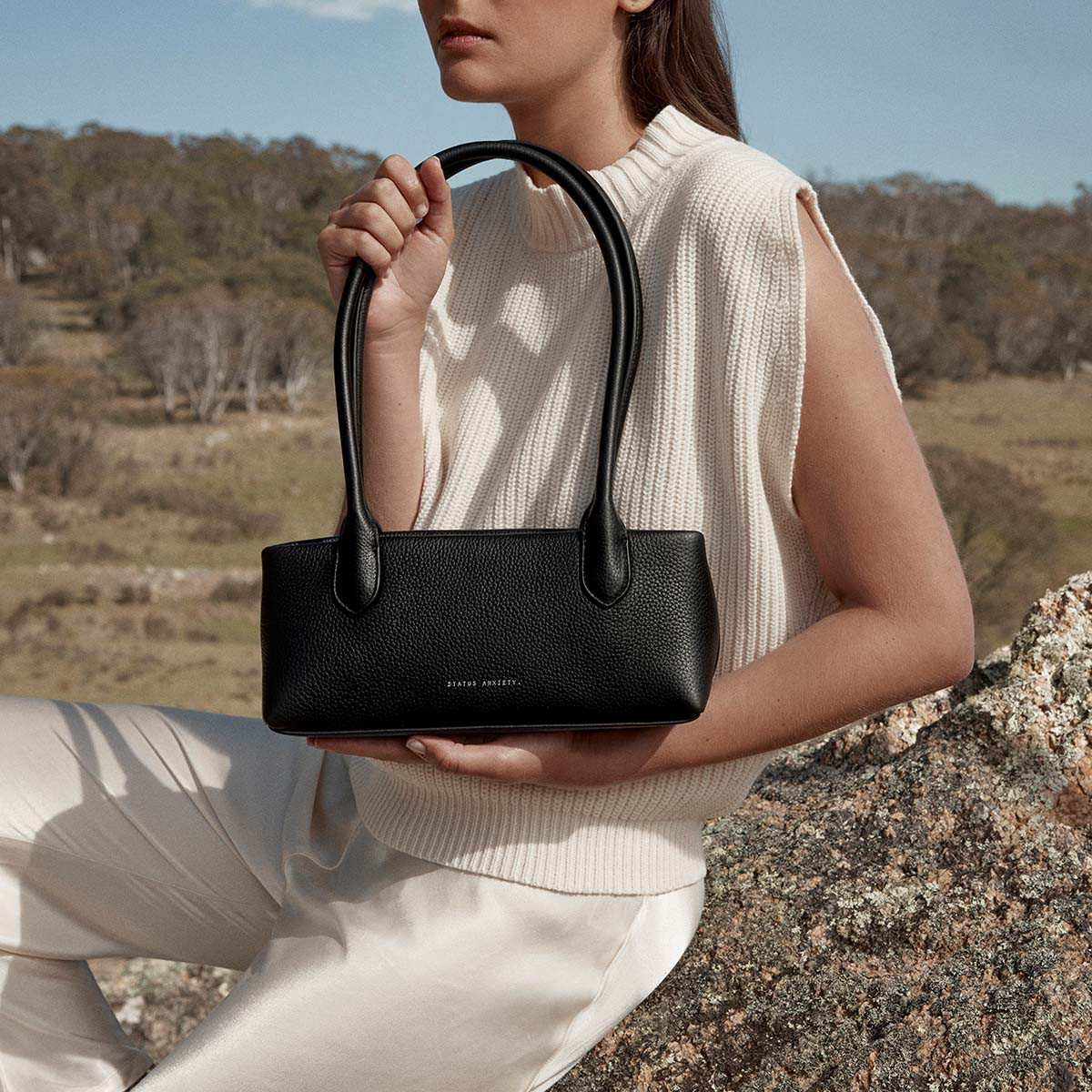 'The Lost' Black Leather Bag | Status Anxiety® | Status Anxiety 