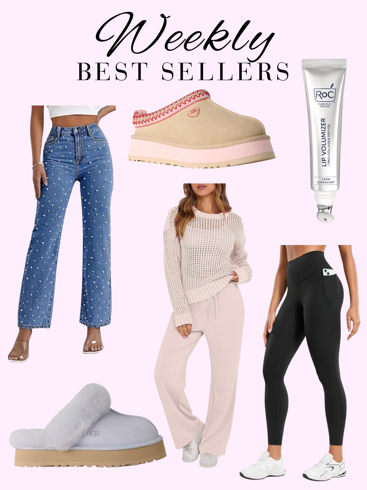 Ugg slippers, Amazon set, Amazon leggings, Amazon jeans, pearl jeans 

#LTKootd #LTKSaleAlert #LTKActive