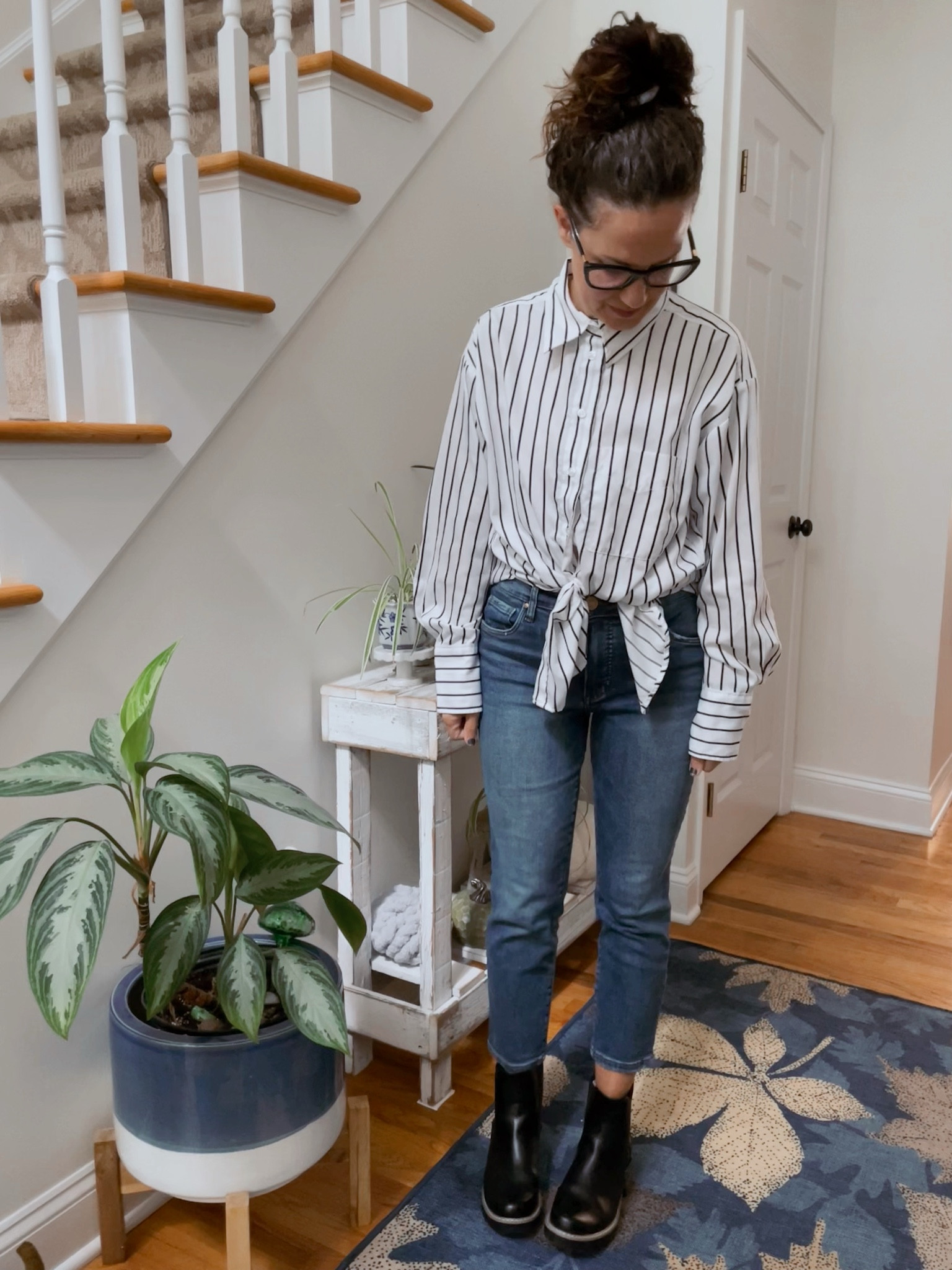 Another autumn outfit with cropped jeans, pair perfectly with lug sole boots 

#LTKover40 #LTKSeasonal #LTKshoecrush