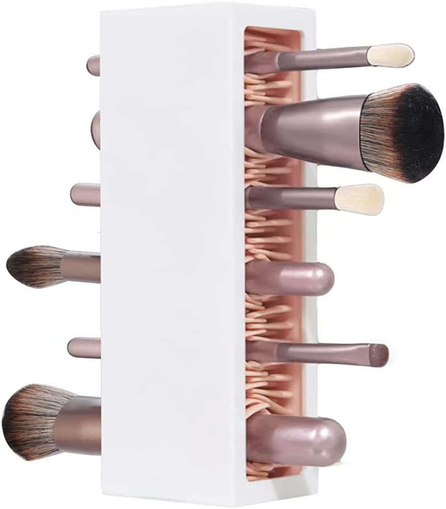 Jamend Clxp Makeup Brushes Holder Organizer, Silicone Vanity Air Drying Rack Display Storage for ... | Amazon (US)