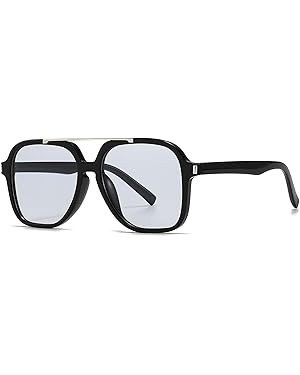 Trendy Square Aviator Sunglasses for Women 2026 Fashion Designer Sun Glasses Retro 70s Shades | Amazon (US)