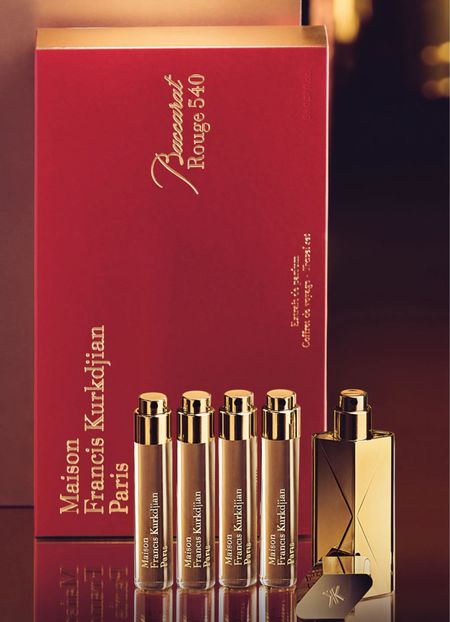 The perfect travel set of Baccarat Rouge 540 Estrait perfume. This fragrance is so yummy I’ve ordered this set twice. I love the gold travel case. It fits perfect in my purse too!
kimbentley, luxury fragrance, gift idea,

#LTKBeauty #LTKTravel #LTKGiftGuide