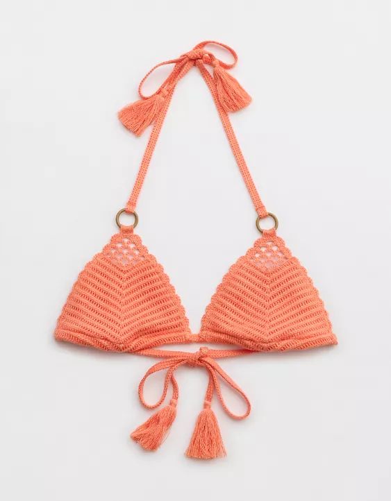 Aerie Crochet String Triangle Bikini Top | Aerie