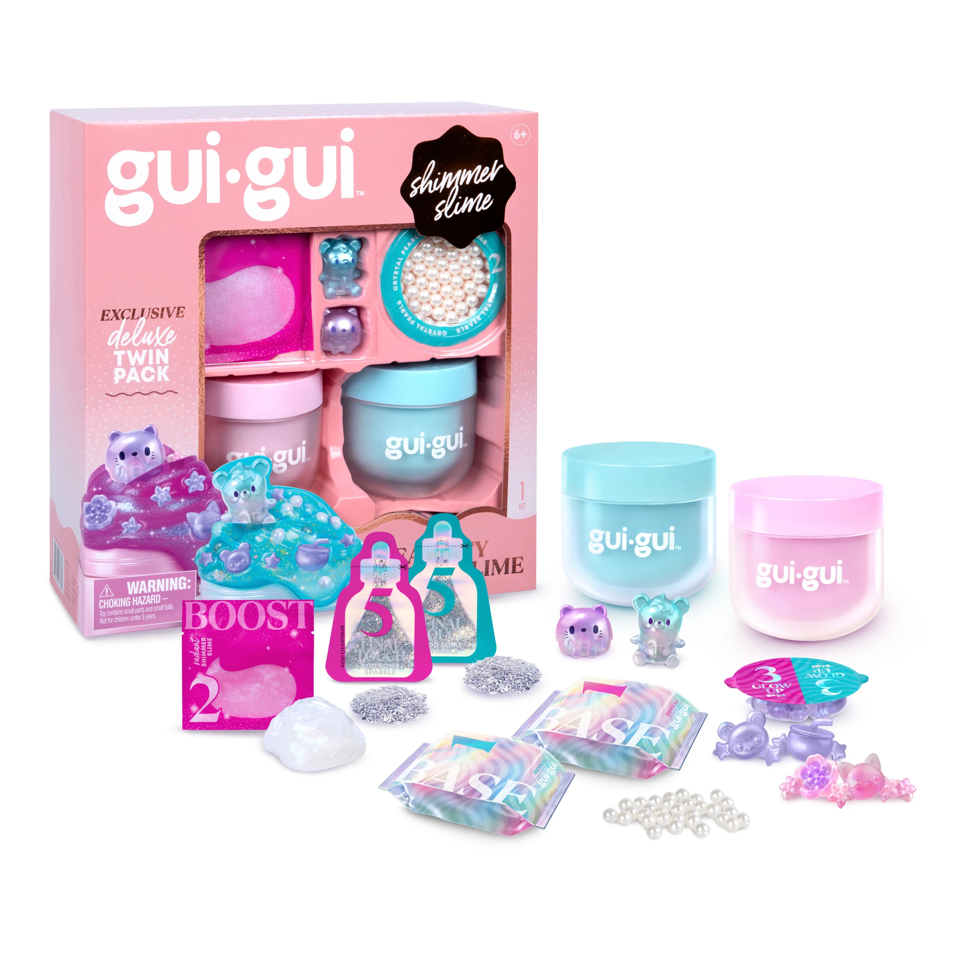 Gui Gui Shimmer Deluxe Duo Pack, 2 Iridescent Slimes, Level up Your Slimes,  Ages 6+ | Walmart (US)