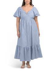 Plus Seashell Hardware Striped Maxi Dress | Plus Size | Marshalls | Marshalls