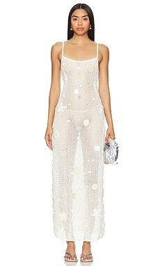 Leslie Amon Treasure Bridal Maxi Dress in White from Revolve.com | Revolve Clothing (Global)