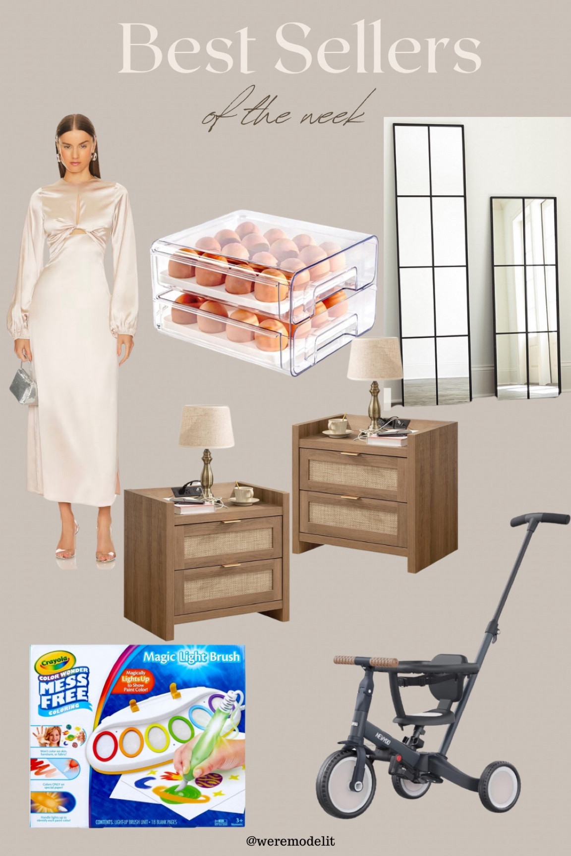 Best sellers of the week
Baptism dress
Nightstands 
Mirrors
Toddler bike 
Toddler toys 
Crayons
Storage 

#LTKhome #LTKstyletip #LTKfindsunder50