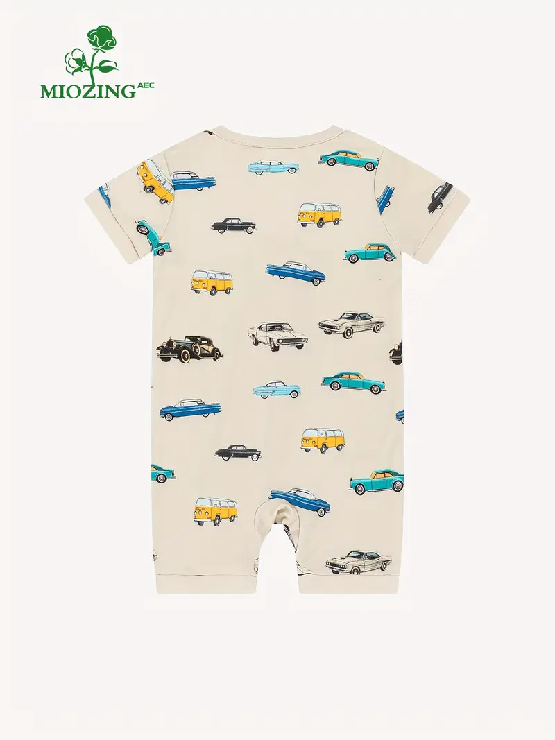 Baby Boys Girls Bamboo Fiber Fabric Baby Romper Cute Car - Temu | Temu Affiliate Program