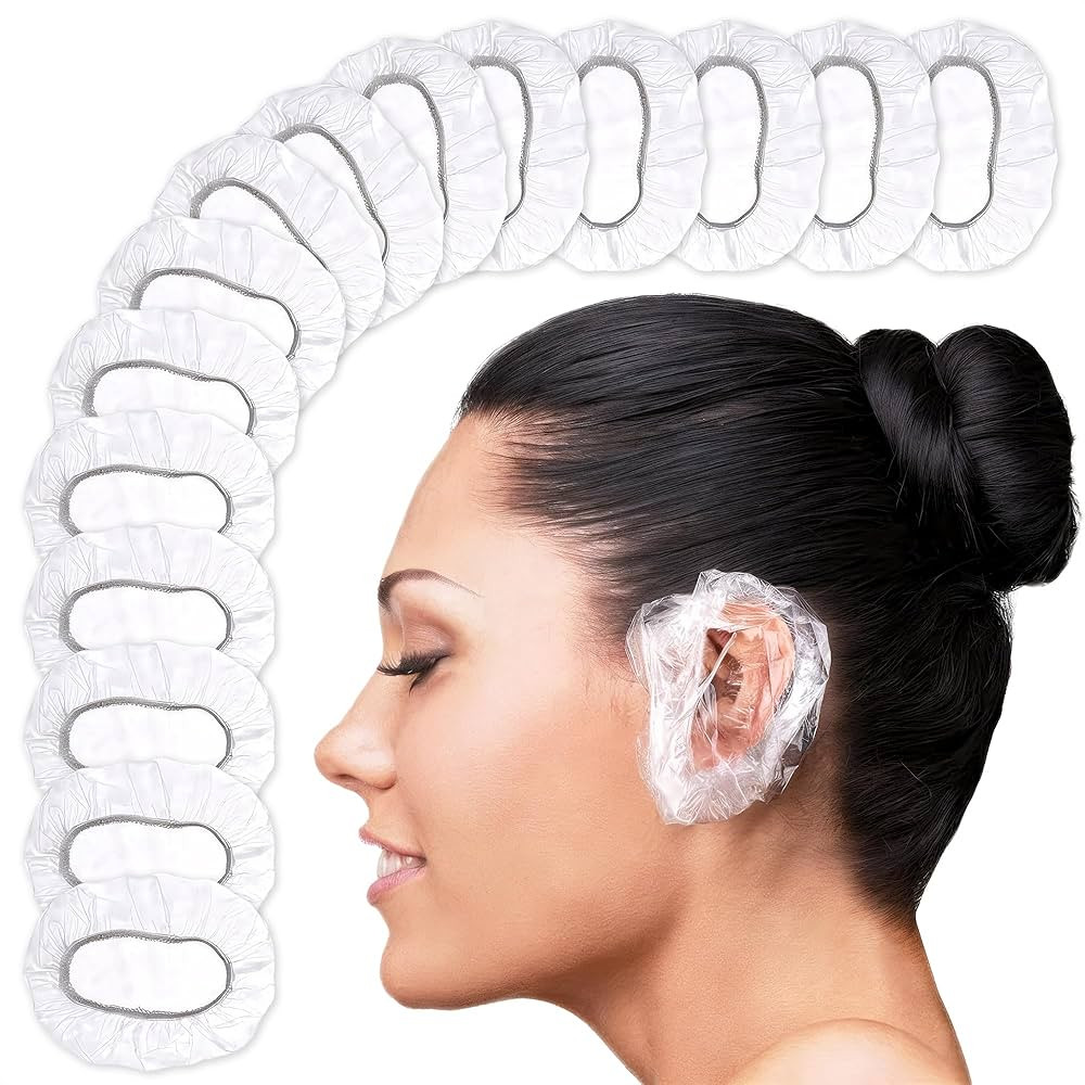 200 Pcs Disposable Ear Covers for Shower Waterproof - Ear Shower Caps for Adults Ear Caps for Sho... | Amazon (US)