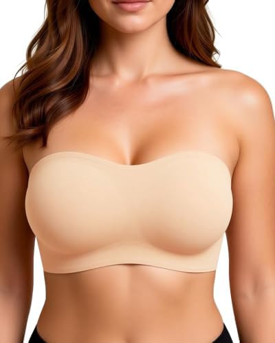 As Fairy Womens Strapless Bandeau Bra Wireless Seamless Tube Top Bra | Amazon (US)