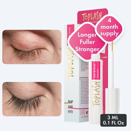 Toplash Eyelash and Eyebrow Enhancer Serum Boost Thicker Lashes and Brows (3 ml) | Walmart (US)