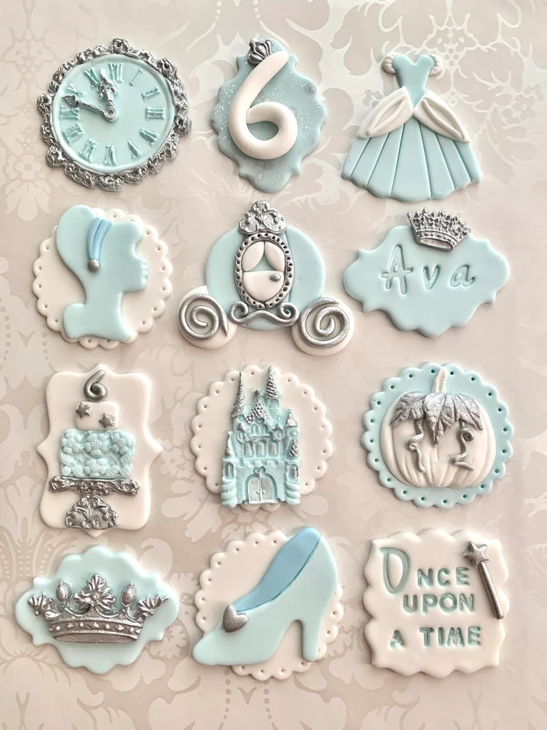 Cinderella Cupcake Toppers/ Edible Cupcake Toppers/ Girl | Etsy | Etsy (US)
