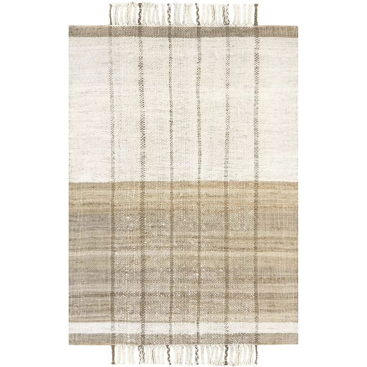 Cornelia Striped Jute Tassel Area Rug | Target