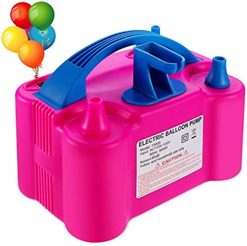 Electric Air Balloon Pump and Balloon Tying Tool In One, Portable Dual Nozzle Electric Balloon Bl... | Amazon (US)