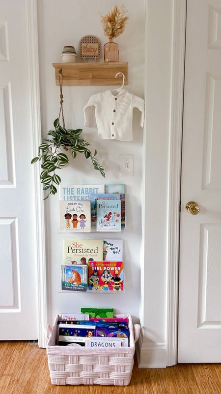 Nursery book book - boho nursery decor - nursery organization - baby girl nursery - baby boy nursery - baby books - acrylic shelves - acrylic shelf 

#LTKhome #LTKbump #LTKbaby