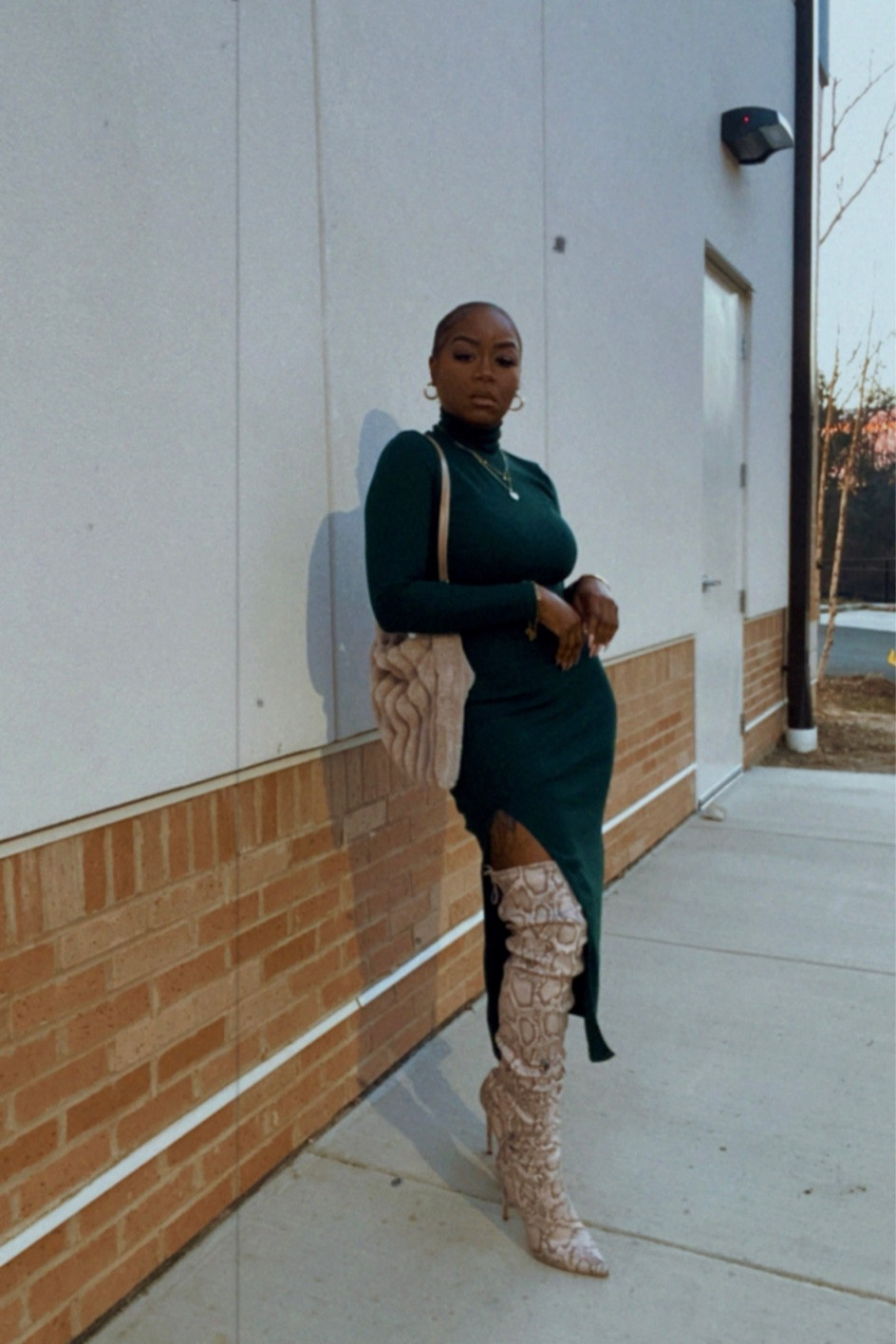 open lace back dress At Ease Camo Boots