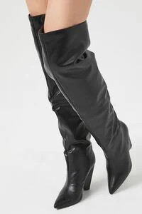 Faux Leather Pointed Boots | Forever 21 | Forever 21 (US)