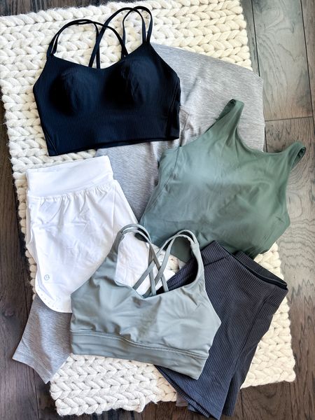 This weeks Lululemon haul — a couple things shipped separately tagged as well.  I’m loving the green + gray tones for fall. 

#lululemon #sportsbra #aligns #runningshorts 

#LTKstyletip #LTKFitness #LTKBacktoSchool