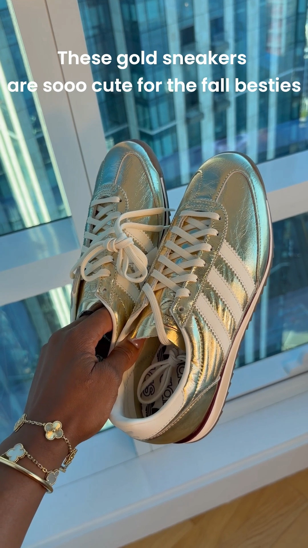 The perfect champagne gold sneakers for the fall! Pair with your favorite jeans and a cute cream top and gold accessories

#LTKdayinmylife #LTKActive #LTKgrwm