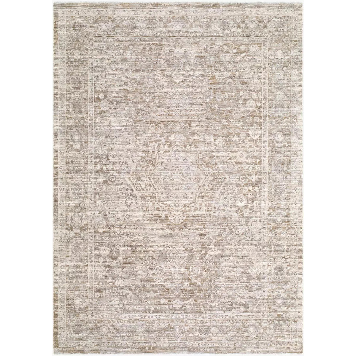 Hauteloom Vorid Living Room, Bedroom Area Rug - Traditional - Ivory, Light Beige, Light Gray - 6'... | Target