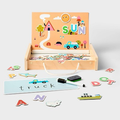Magnetic Easel & Letters Set - 136pc - Gigglescape™: Educational Toddler Activity, Letter Magnets, Creativity Focus | Target