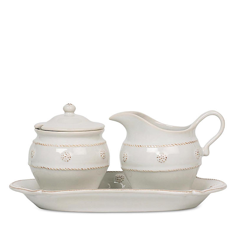 Juliska Berry and Thread sugar bowl and creamer