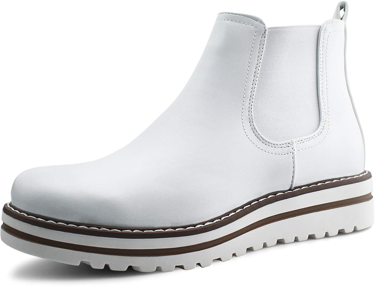 JABASIC Womens Chelsea Elastic Ankle Boots Waterproof Flat Boots | Amazon (US)