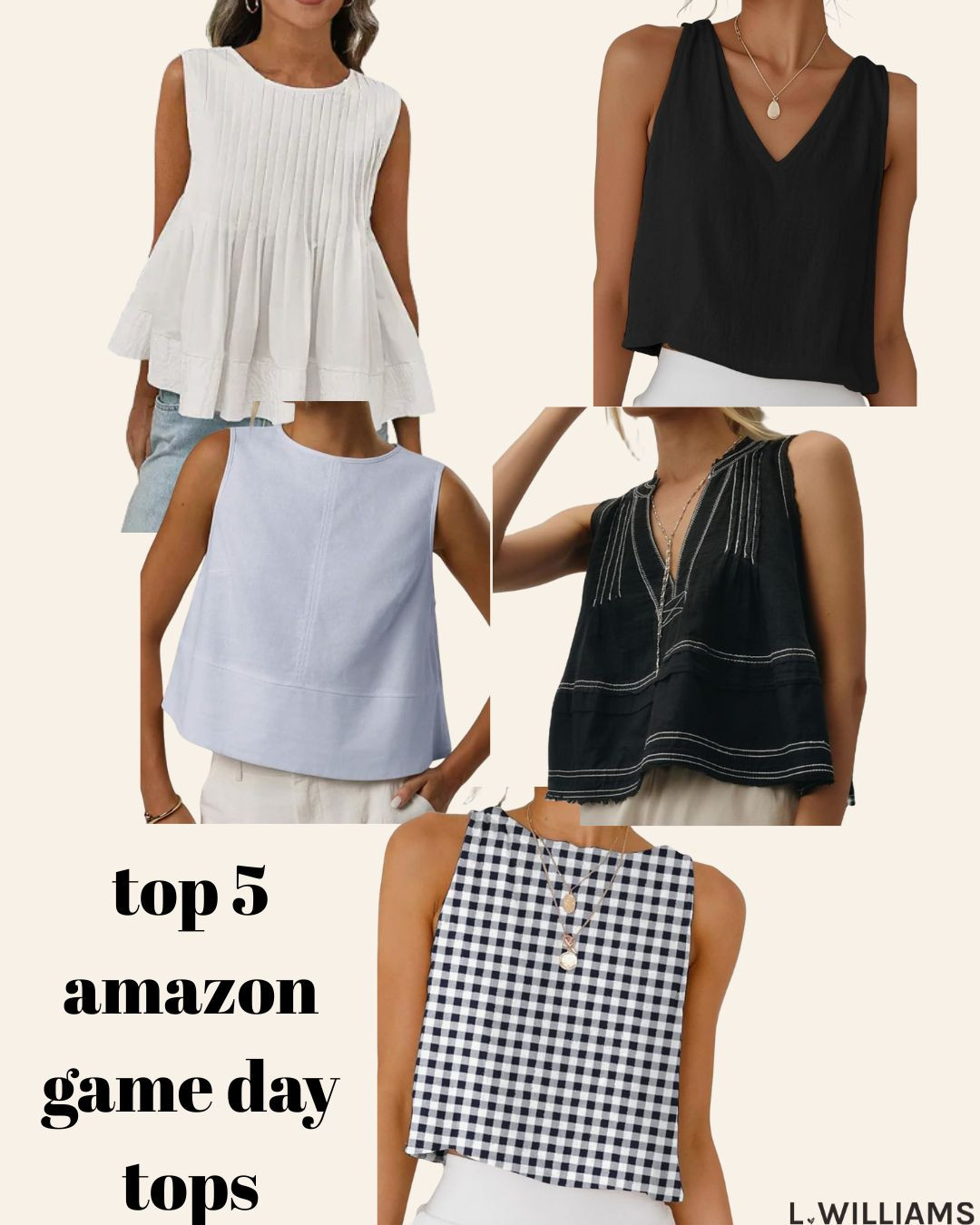 5 amazon game day tops...so easy to layer! 

 