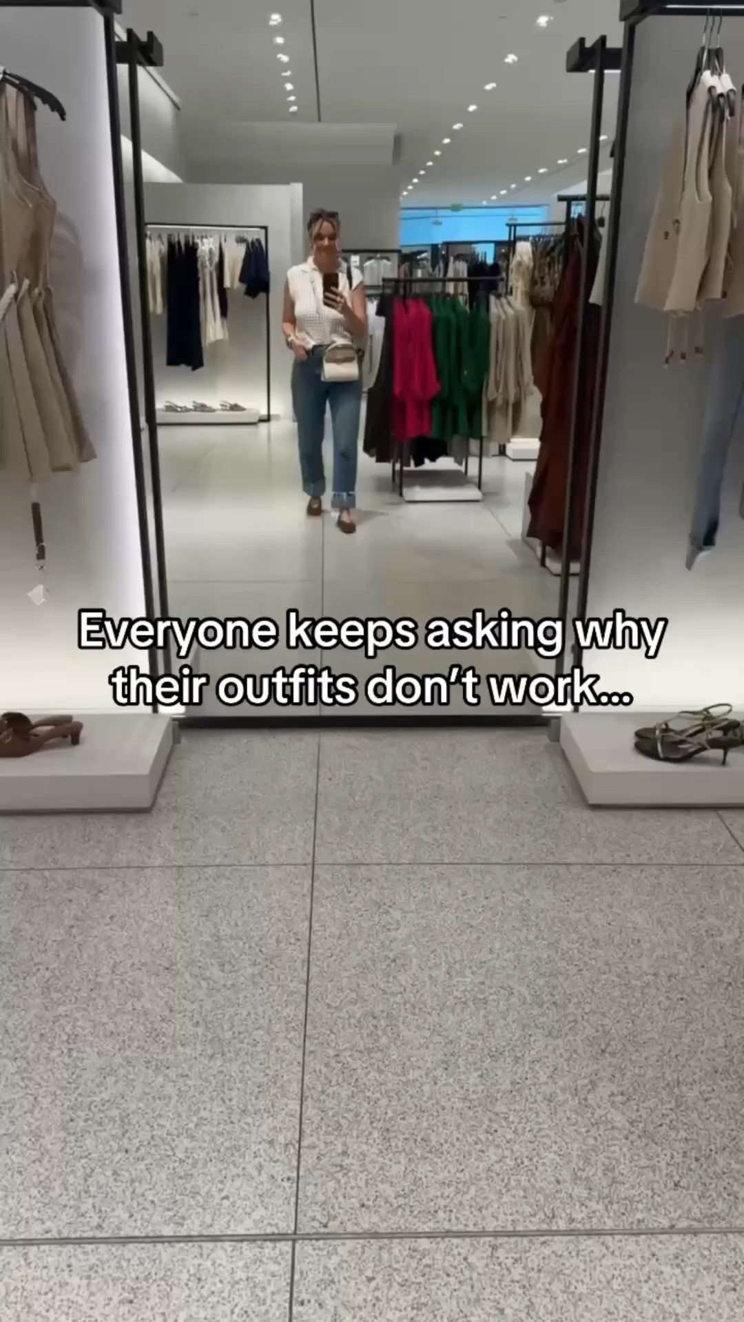 If your outfits feel off, it’s usually not one big thing — it’s a few small things adding up. 

Here are the most common reasons outfits don’t work: 

• Nothing ties together (too many random pieces, no cohesion) 
• Proportions are off (everything oversized or everything fitted) 
• Wrong shoes for the outfit (this is a big one) 
• Lack of structure (no piece anchoring the look) 
• You’re dressing for a different lifestyle than your actual one 

The fix isn’t starting over — it’s making small, intentional adjustments. 

When you understand why outfits don’t work, getting dressed becomes so much easier. 

✨ Save this for your next closet reset.