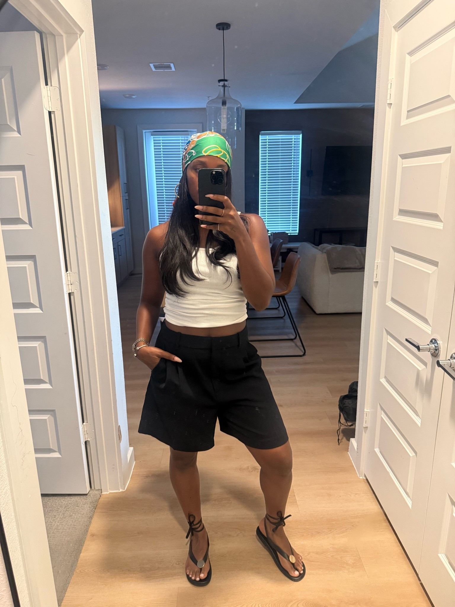 cute little movie date fit! 

Date night outfit casual summer outfit scarf outfit white tank top outfit easy affirdabke sandals

#LTKootd #LTKMidsize #LTKWorkwear