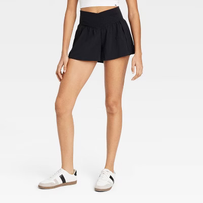 Women's Crossover Waistband High Rise Woven Shorts - JoyLab™ | Target