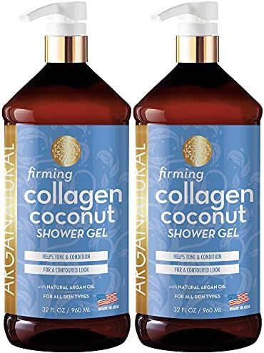 Arganatural Firming Collagen Coconut Shower Gel - 2 pack 32 oz bottle each | Amazon (US)