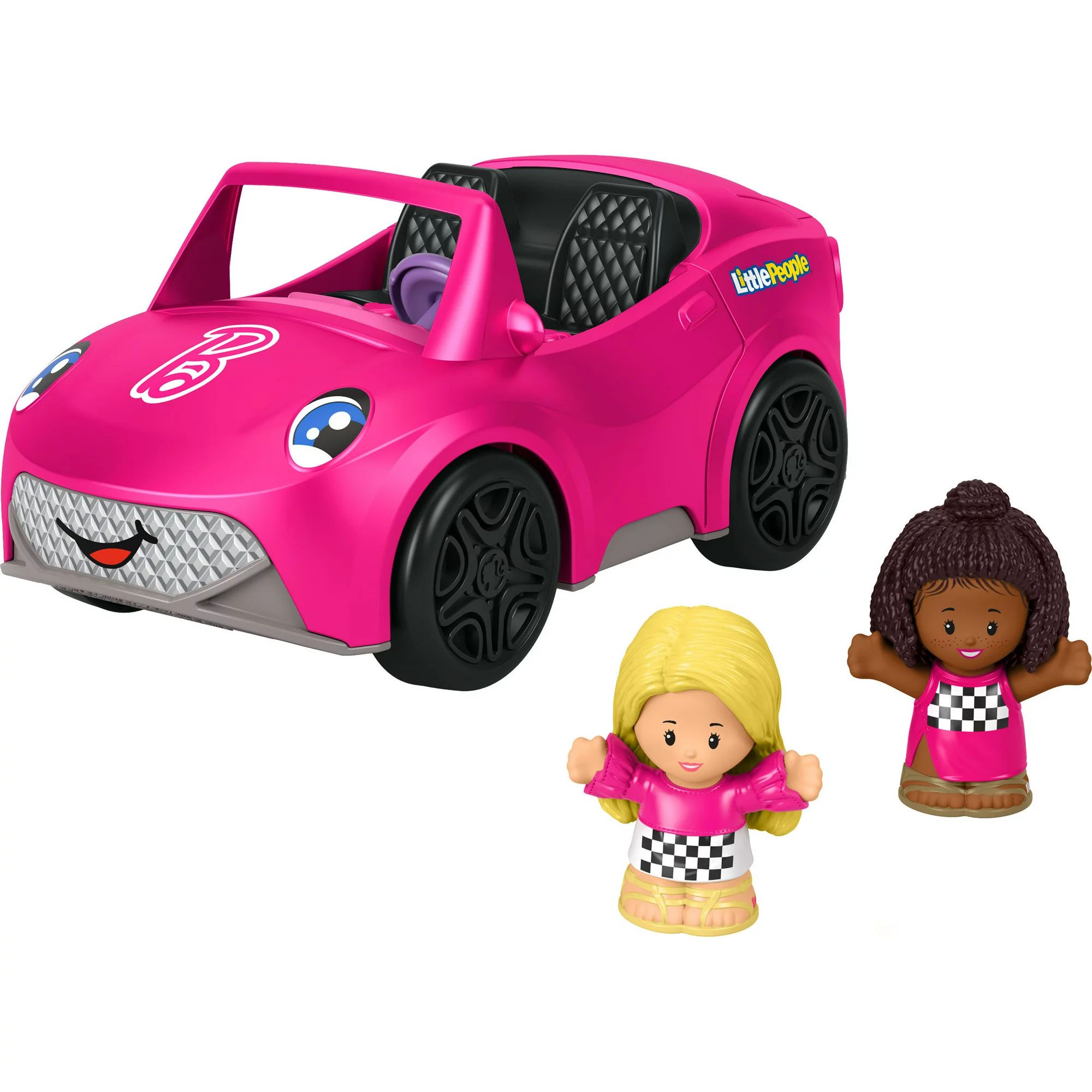 Fisher-Price Little People Barbie Convertible Toy Car with Music Sounds & 2 Figures for Toddlers | Walmart (US)