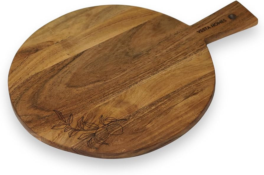 Vesta Homes Wooden Round Cutting Board | 17.5 * 13 Inches | Chopping Board/Serving Board, Platter... | Amazon (US)