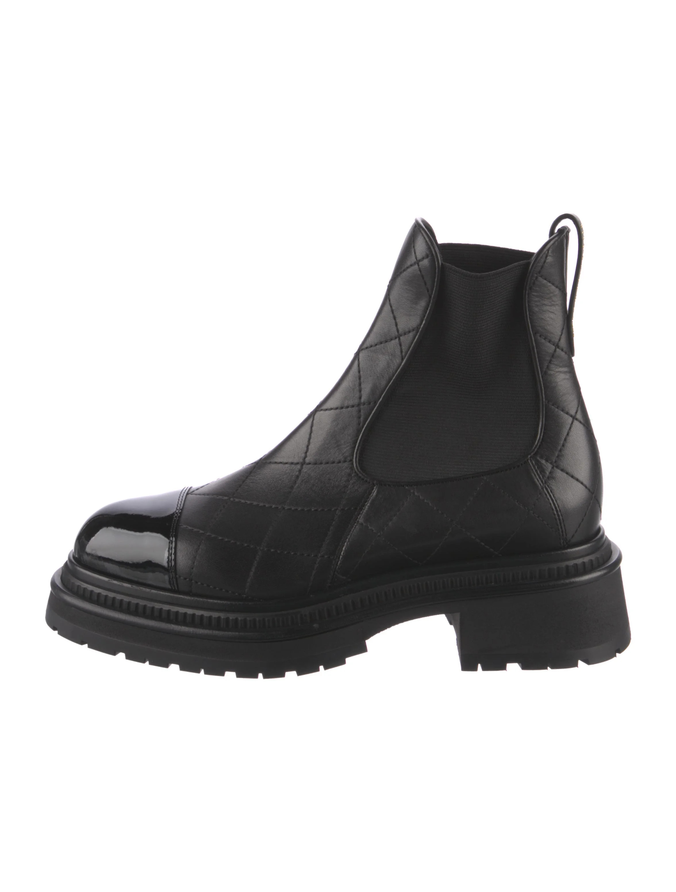 2023 Quilted Pattern Chelsea Boots | The RealReal