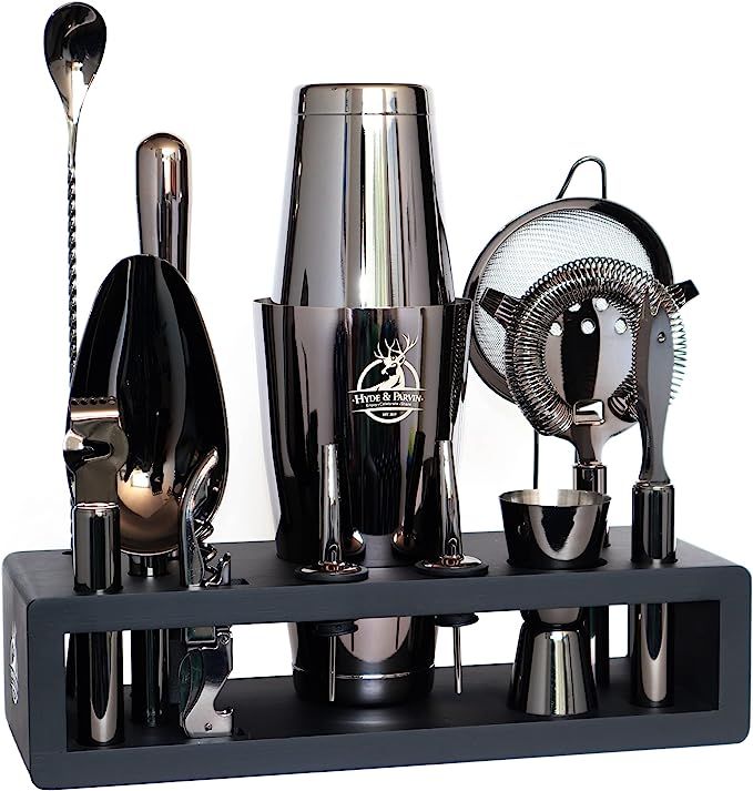 Hyde & Parvin Cocktail Shaker Set Bartender Kit, Mixology Bar Kit, Boston Cocktail Kit and Access... | Amazon (US)