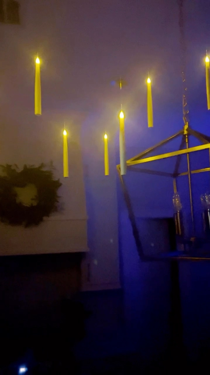 Spooky and beautiful at the same time..obsessed with these floating candles! More than magical with the wand remote to turn them on and off! 🕯️🖤

#LTKHome #LTKHalloween #LTKVideo