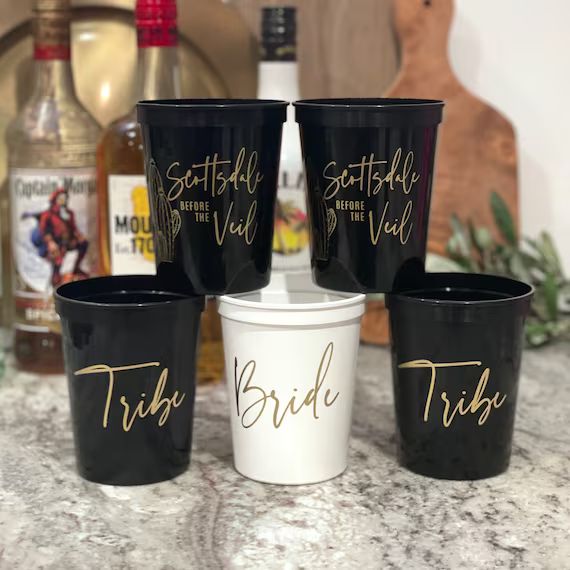 Scottsdale Before the Veil Ready to Ship Bride Stadium Cup - Bachelorette Party Cups - Stadium Pl... | Etsy (US)
