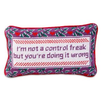 Control Freak Needlepoint Decorative Pillow | Bloomingdale's (US)