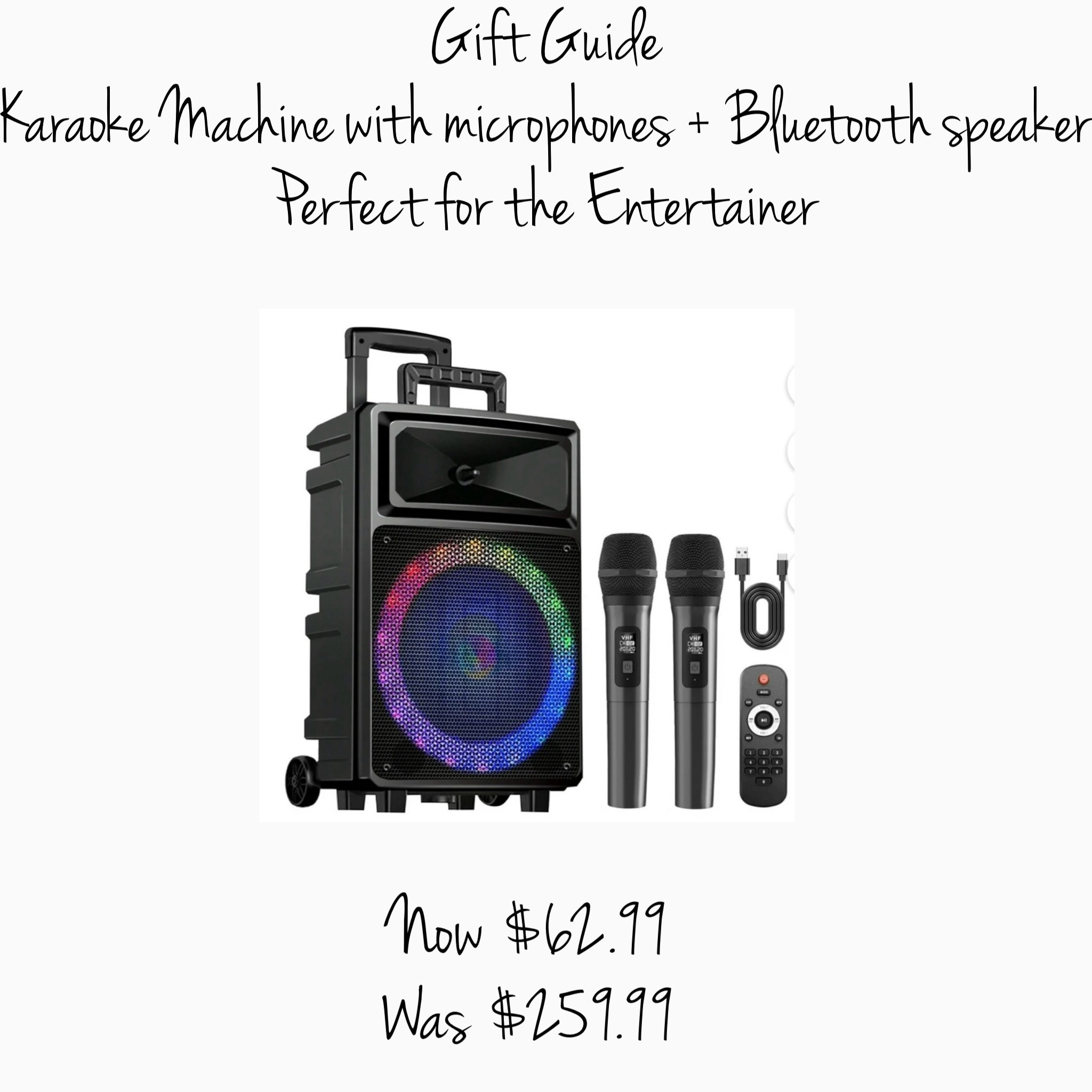 Karaoke machine with microphones and Bluetooth speaker. Gift guide, ltkcyberweek, gifts for the entertainer, Walmart finds. 

#LTKCyberWeek #LTKFindsUnder100 #LTKGiftGuide