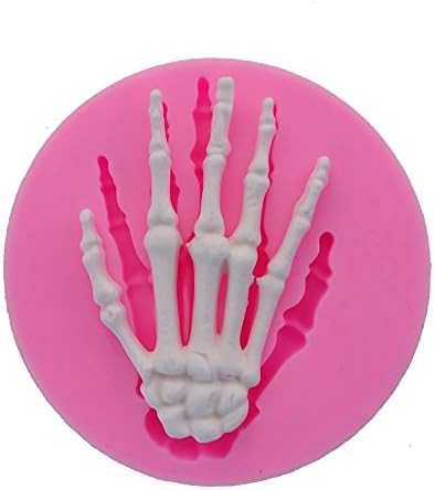 Hand Bone Shape Silicone Molds for Halloween Cake Decorating Tools DIY Chocolate Candy Cookies Bi... | Amazon (US)