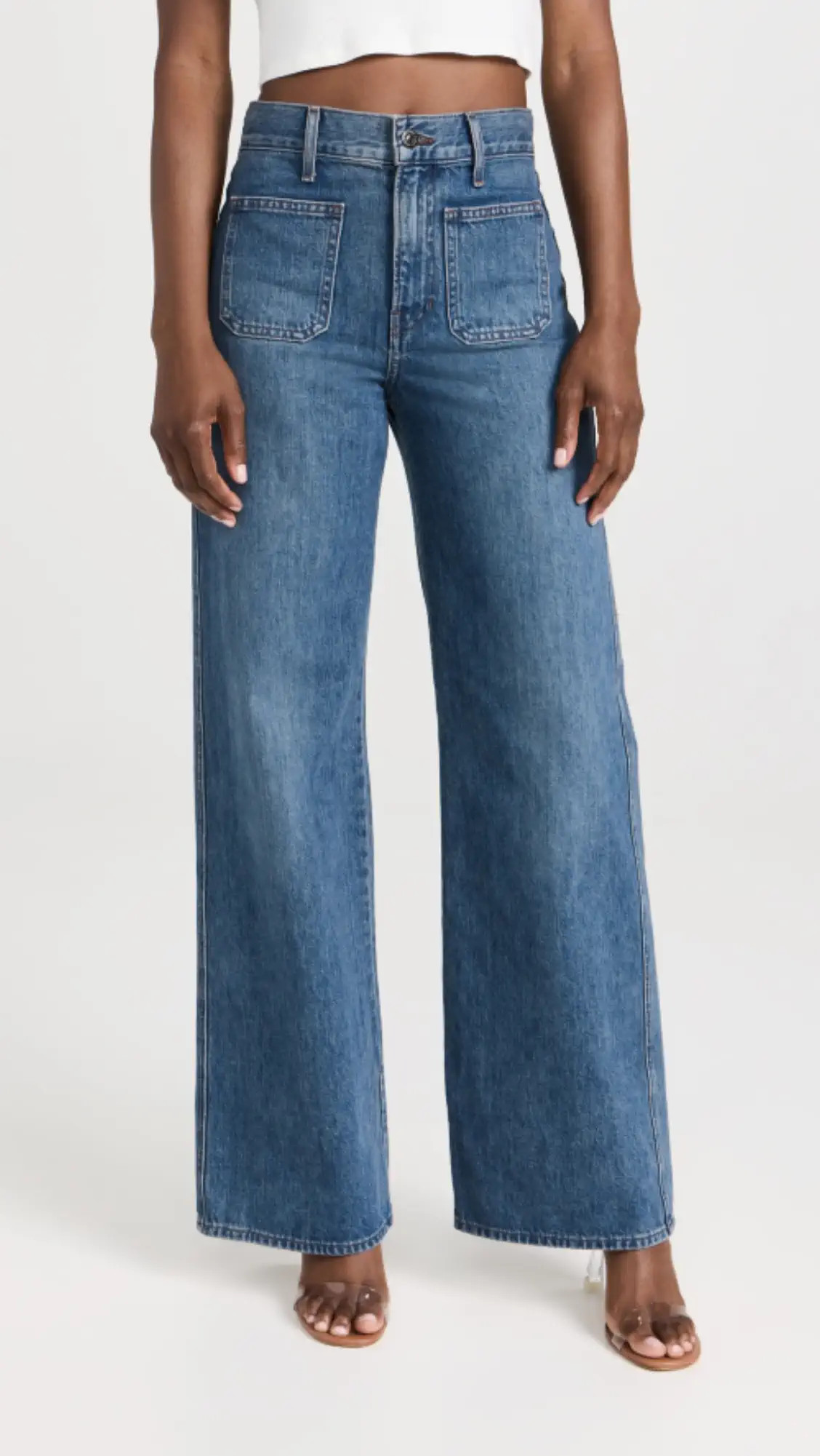 Veronica Beard Jean Taylor High Rise Wide Leg Jeans | Shopbop | Shopbop
