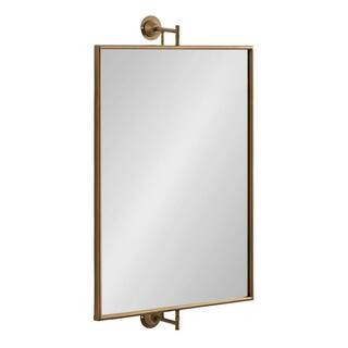Darbridge 24.00 in. W x 40.00 in. H Gold Rectangle Traditional Framed Decorative Wall Mirror | The Home Depot