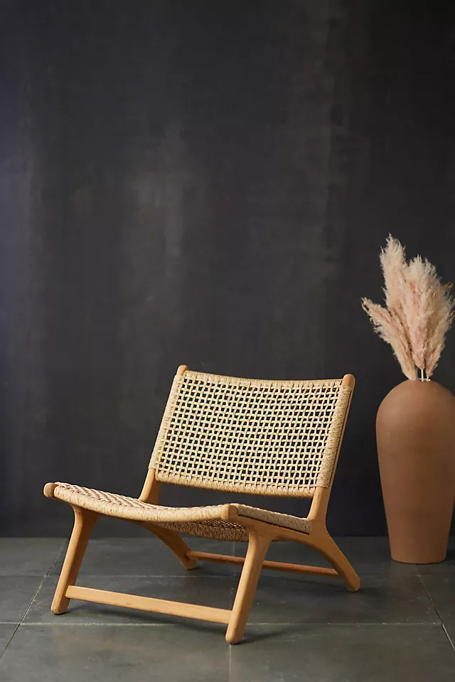 Havana Open Weave Armless Chair | Anthropologie (US)