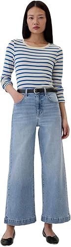 GAP Women's High Rise Wide Leg Cropped Jeans | Amazon (US)